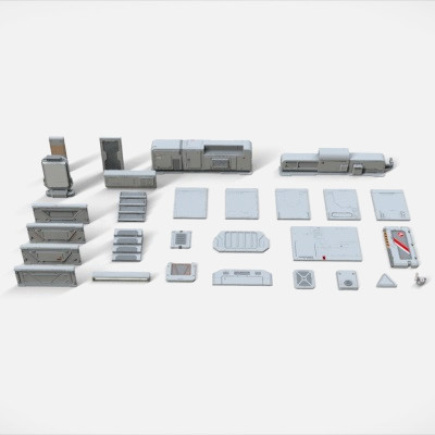 Sci-Fi Architecture Kitbash 12