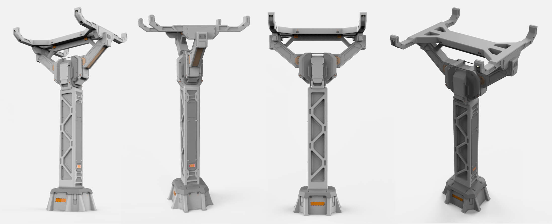 Sci-Fi Architecture Kitbash 2 3D Model by Chtazi