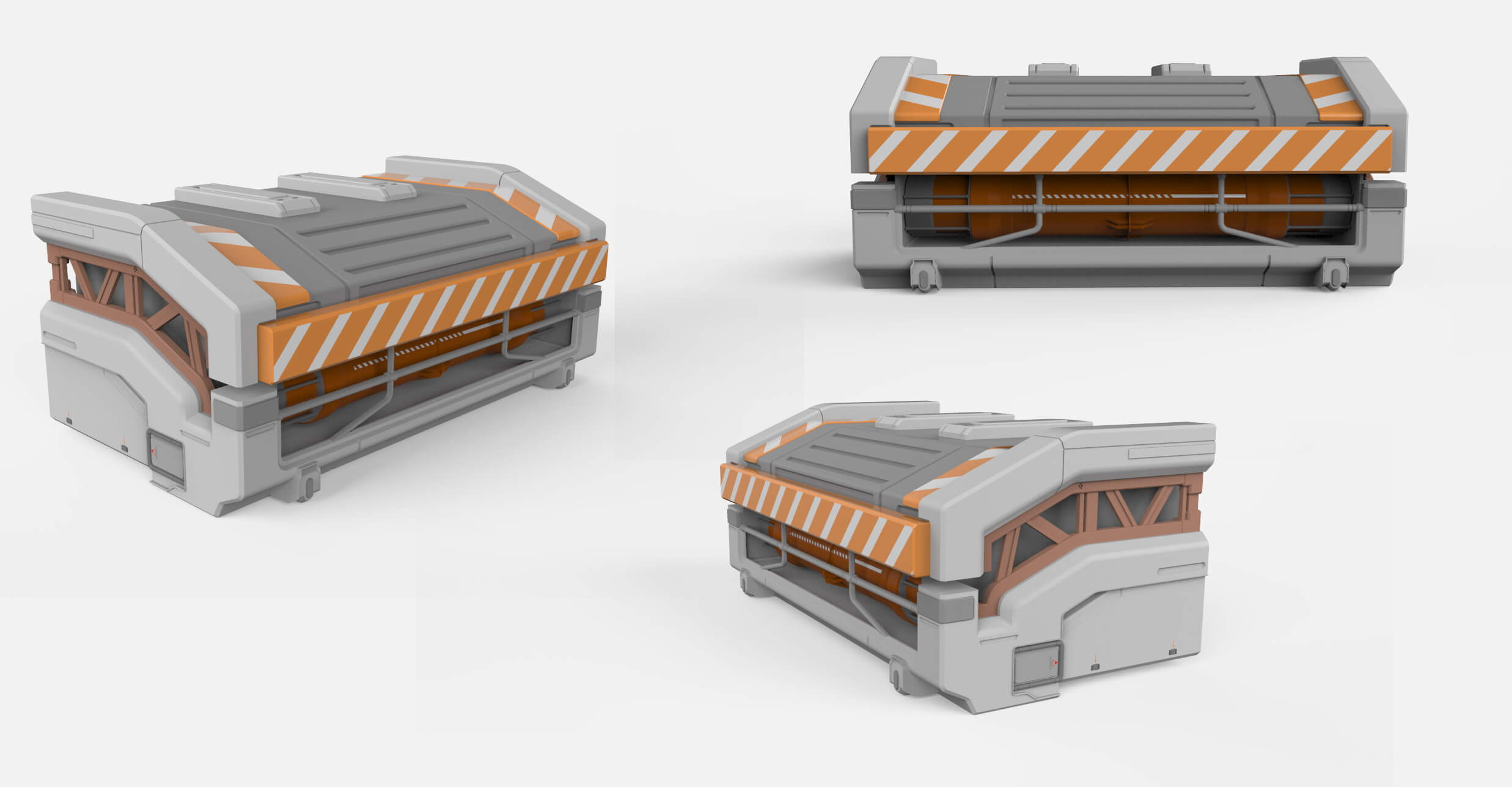 Sci-Fi Architecture Kitbash 2 3D Model by Chtazi