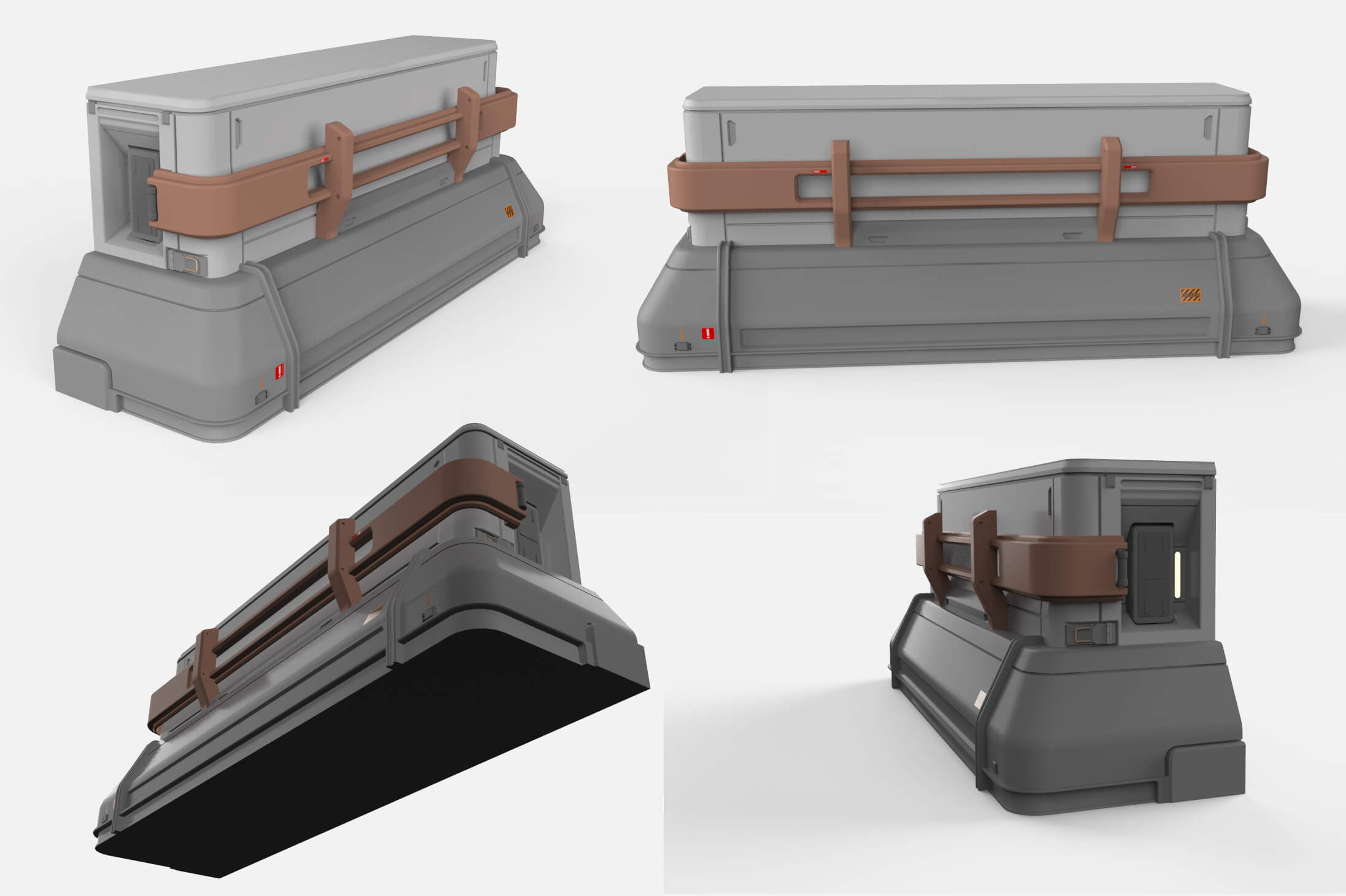 Sci-Fi Architecture Kitbash 2 3D Model by Chtazi