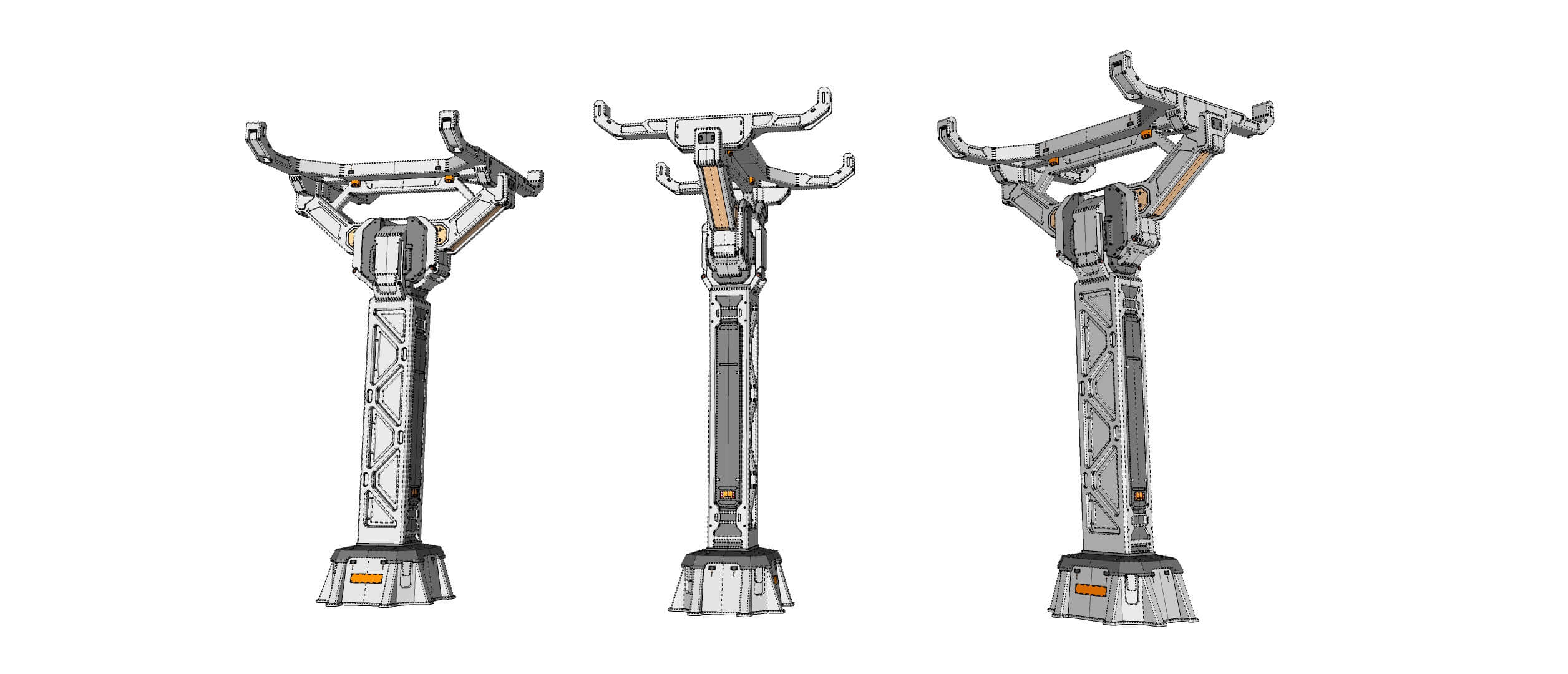 Sci-Fi Architecture Kitbash 2 3D Model by Chtazi