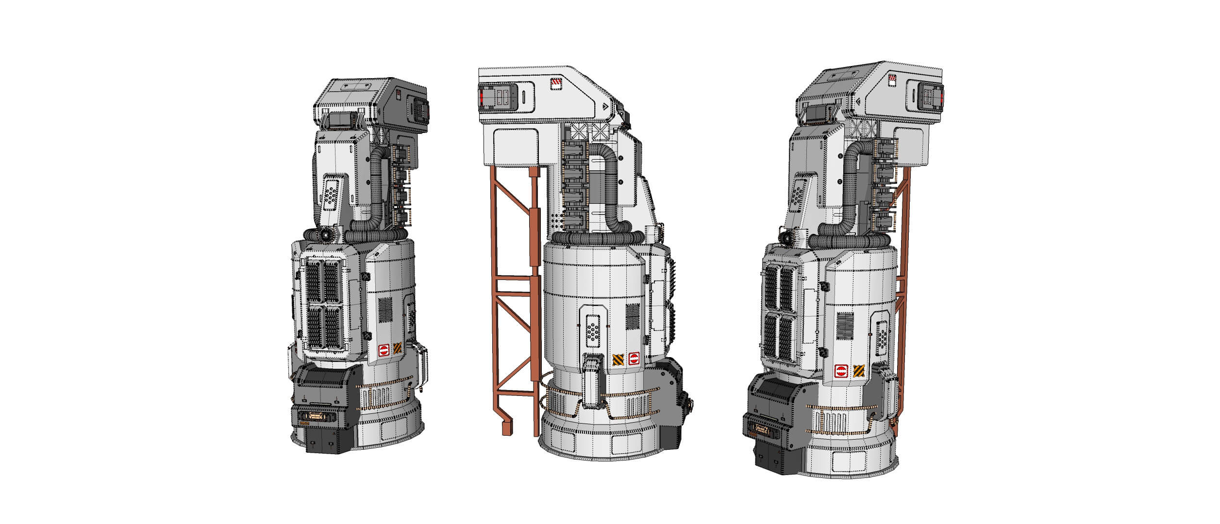 Sci-Fi Architecture Kitbash 2 3D Model by Chtazi