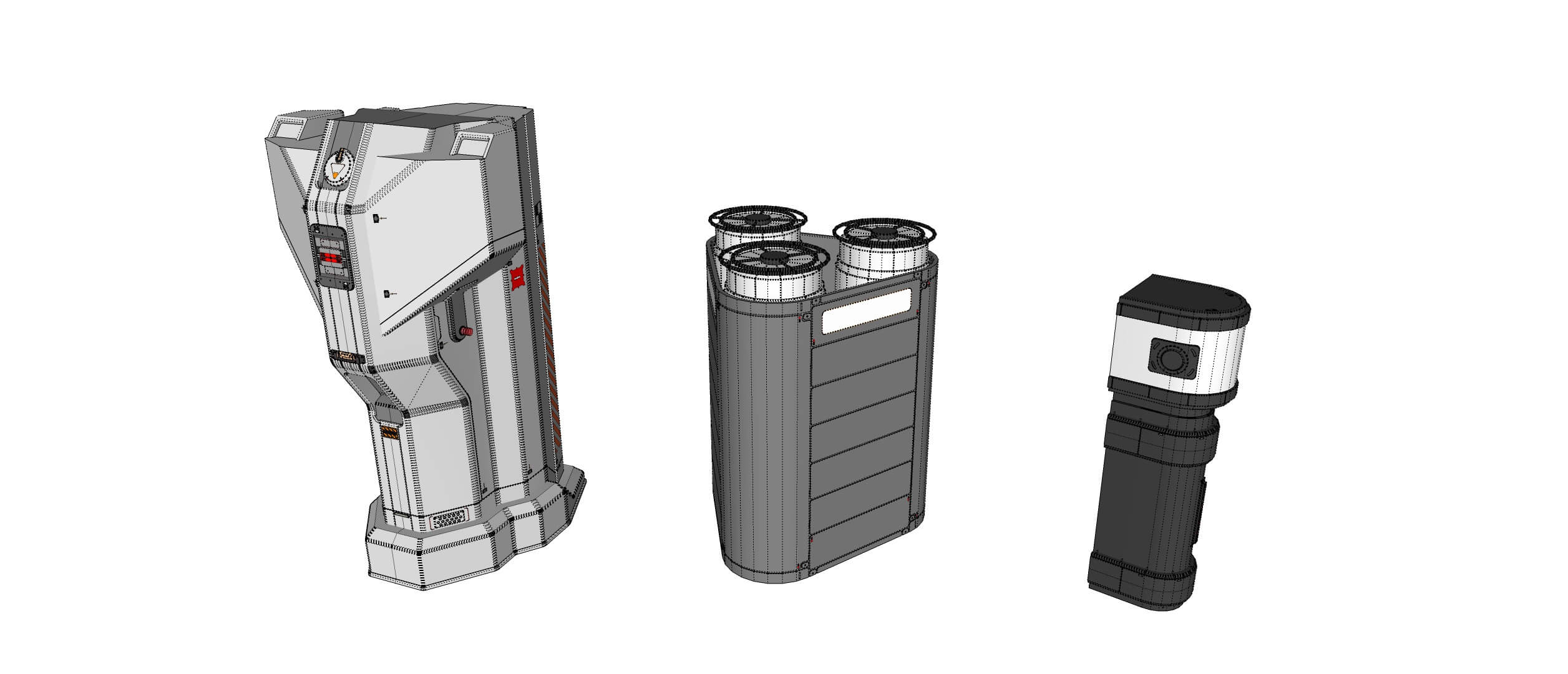 Sci-Fi Architecture Kitbash 2 3D Model by Chtazi