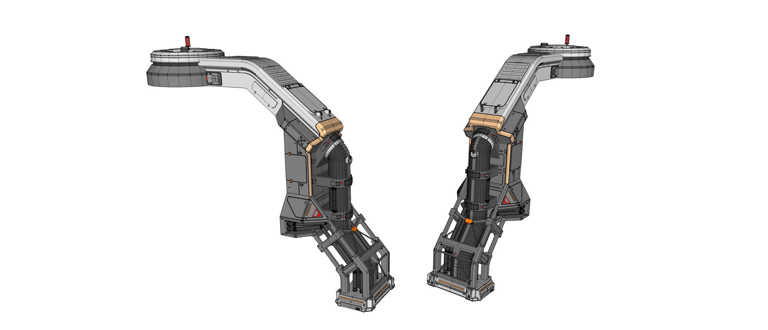 Sci-Fi Architecture Kitbash 2 3D Model by Chtazi