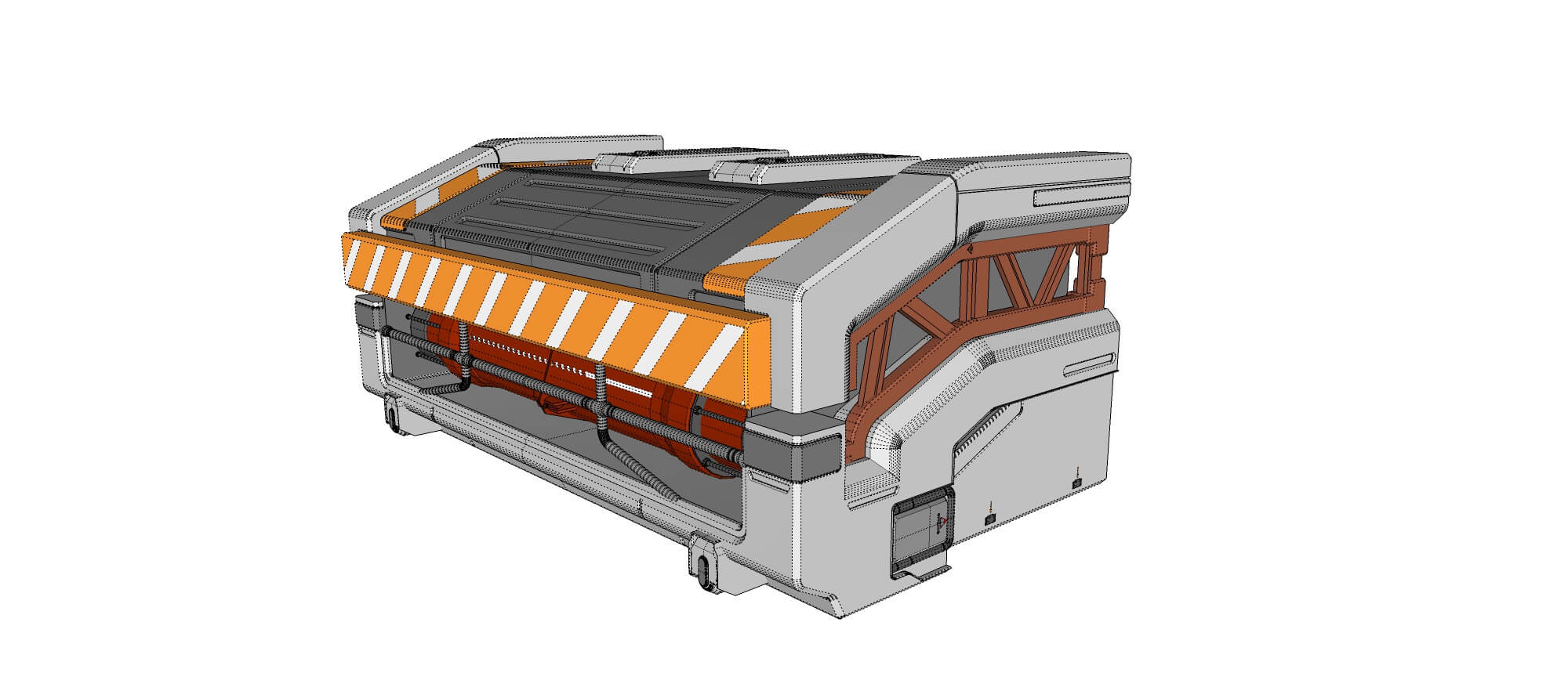 Sci-Fi Architecture Kitbash 2 3D Model by Chtazi