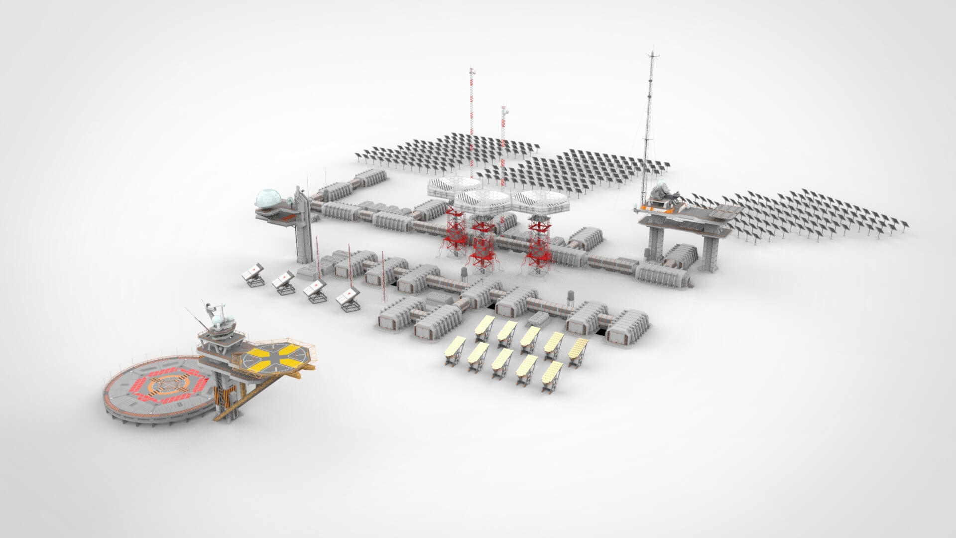 Sci Fi Outpost - 3D Model by Chtazi