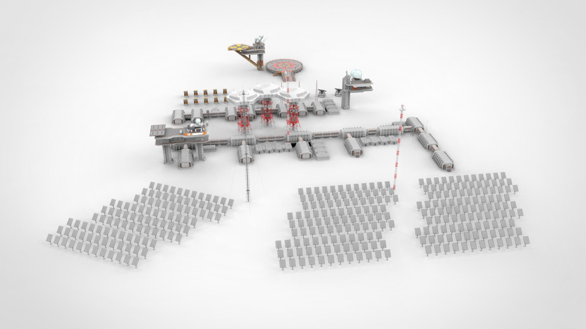 Sci Fi Outpost - 3D Model by Chtazi