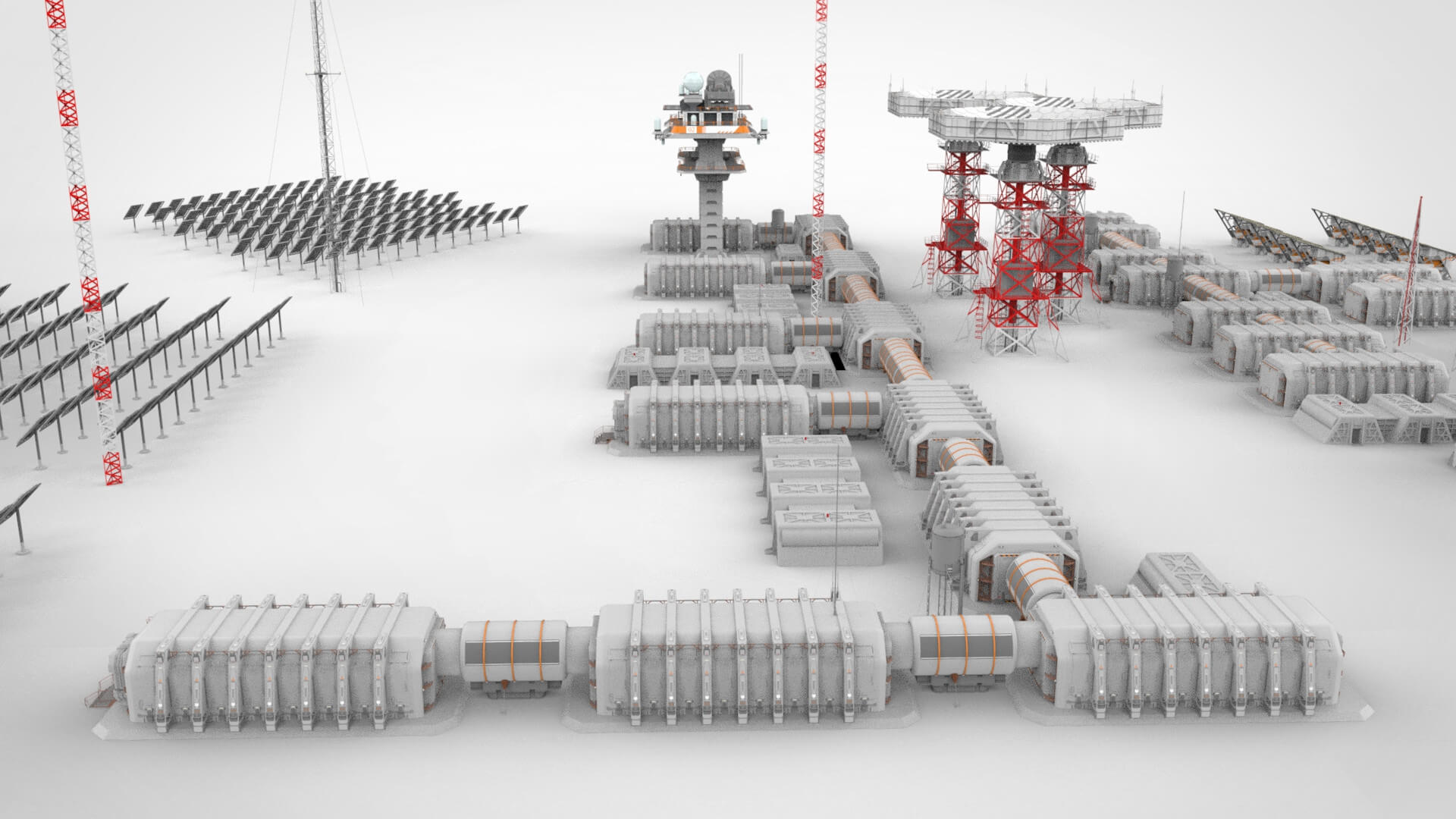 Sci Fi Outpost - 3D Model by Chtazi