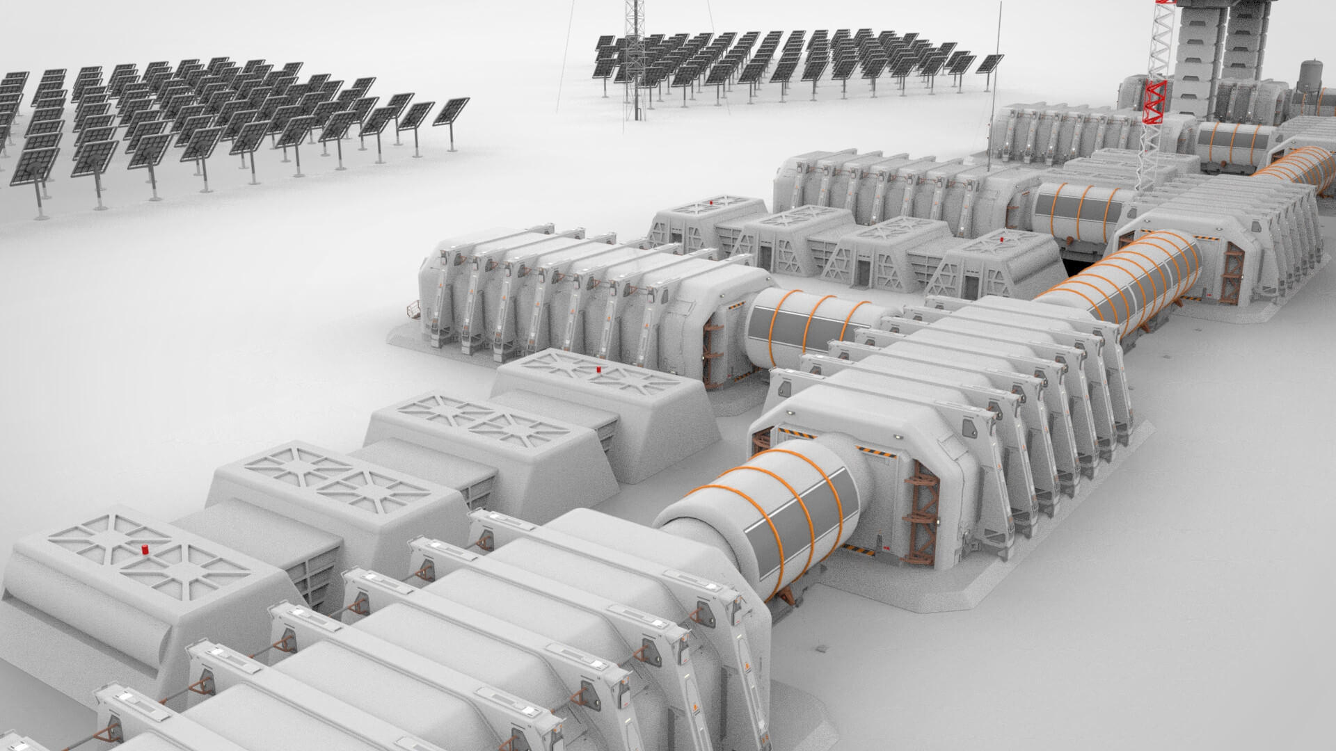 Sci Fi Outpost - 3D Model by Chtazi