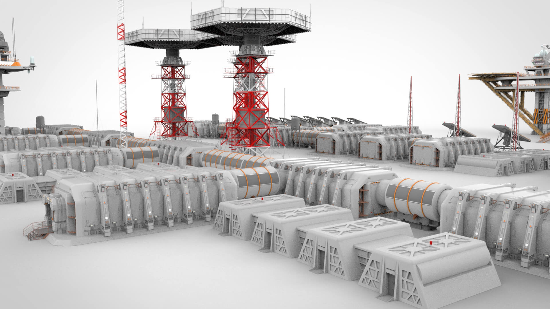 Sci Fi Outpost - 3D Model by Chtazi