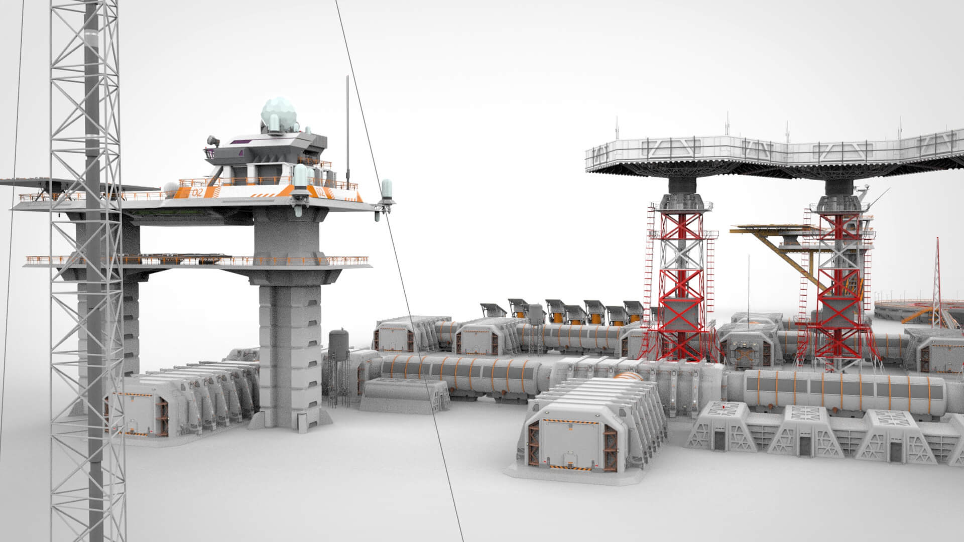Sci Fi Outpost - 3D Model by Chtazi