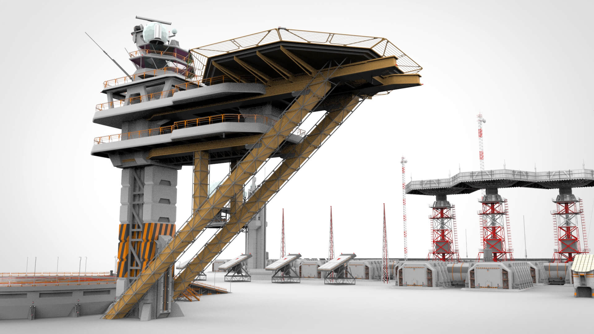 Sci Fi Outpost - 3D Model by Chtazi