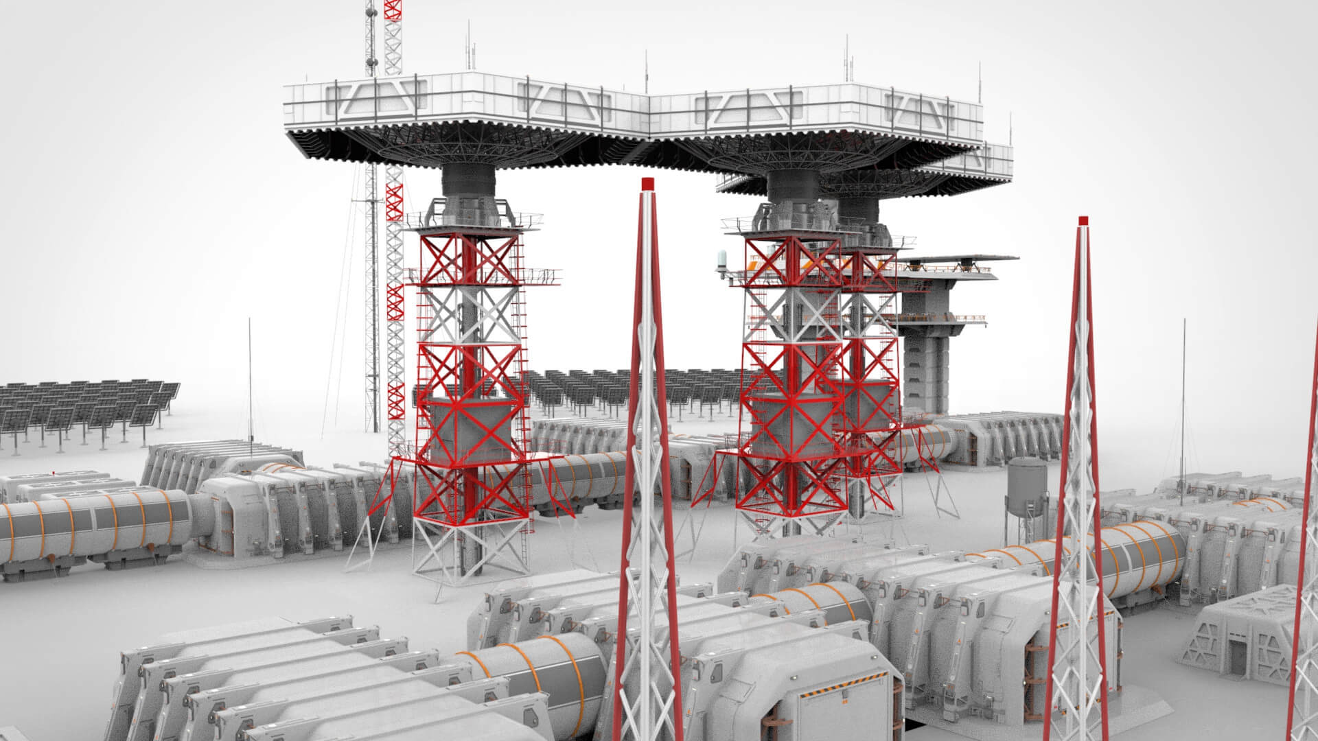 Sci Fi Outpost - 3D Model by Chtazi