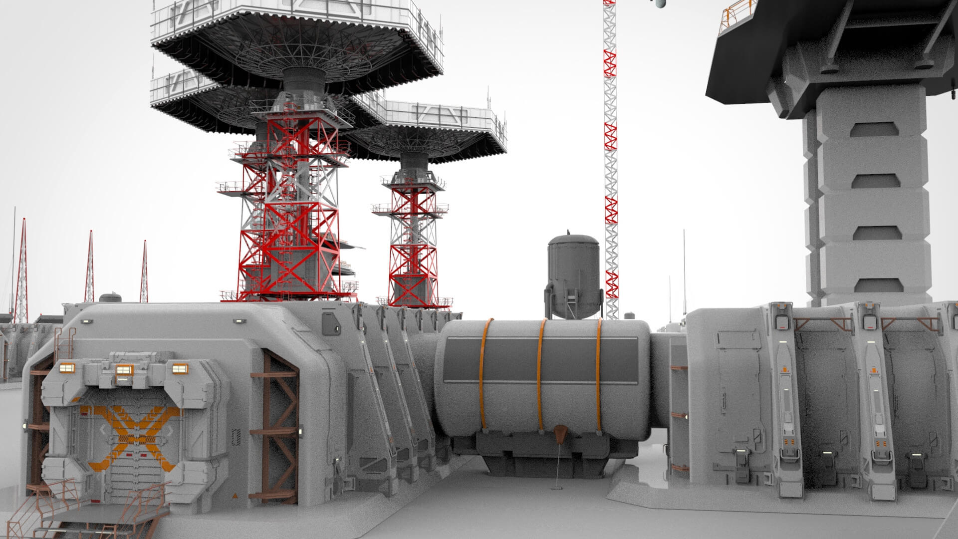 Sci Fi Outpost - 3D Model by Chtazi