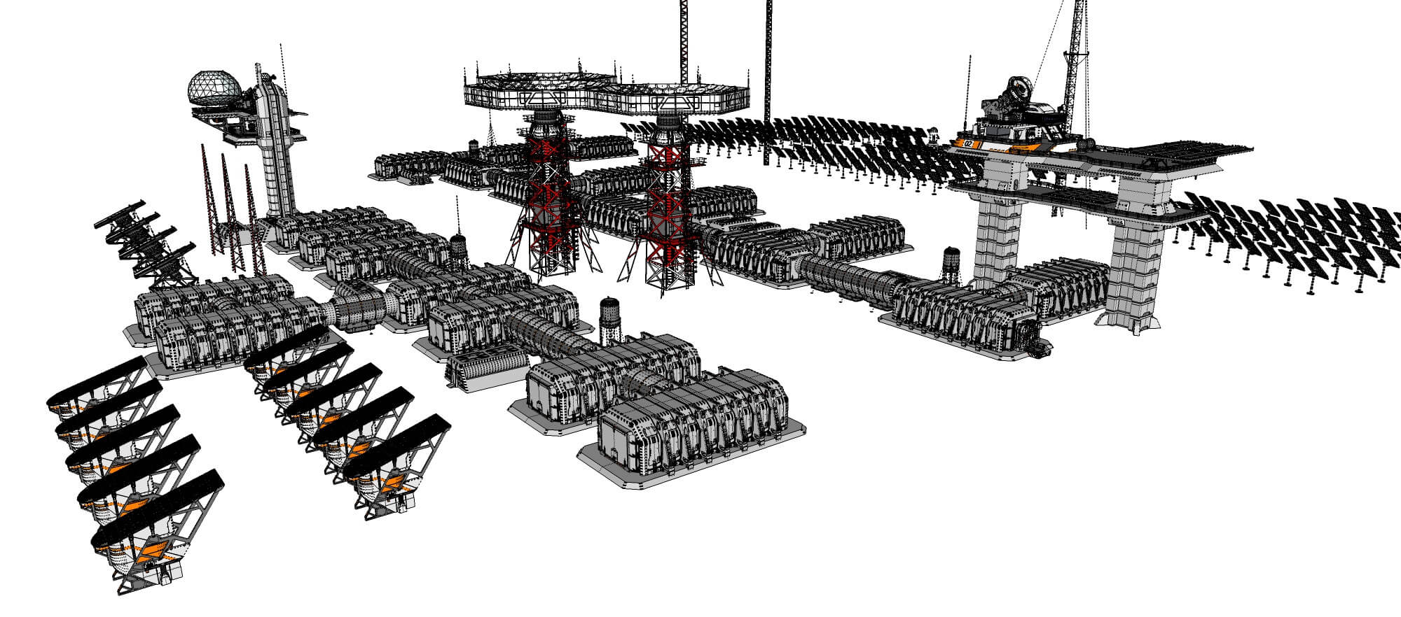Sci Fi Outpost - 3D Model by Chtazi