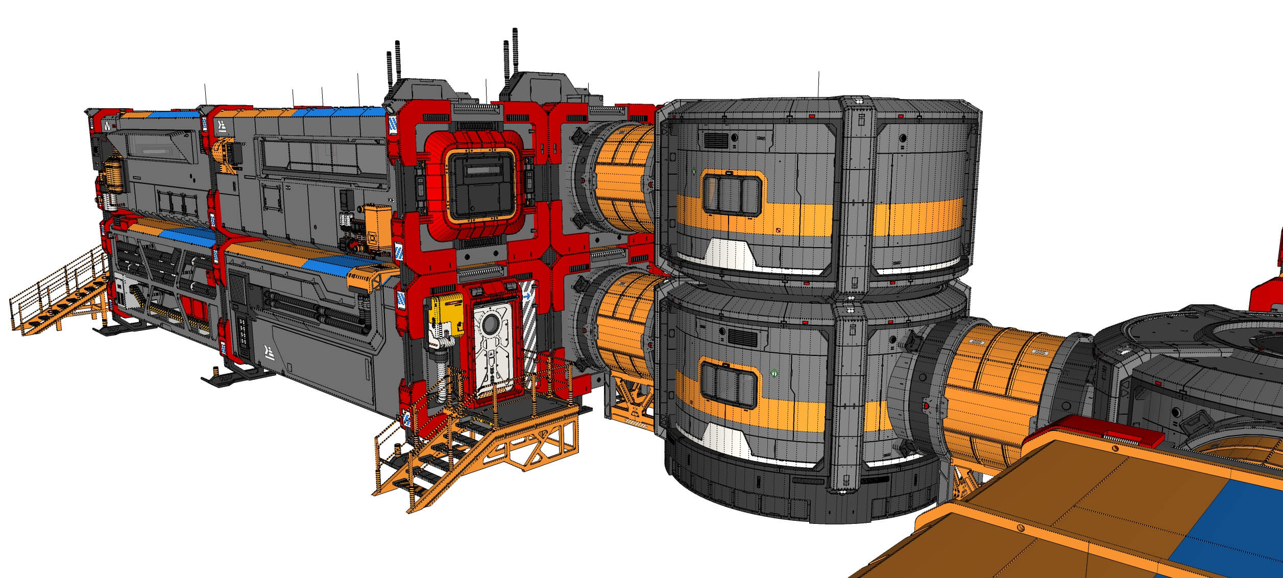 Sci-Fi Residential Module for Habitation 3D Model by Chtazi