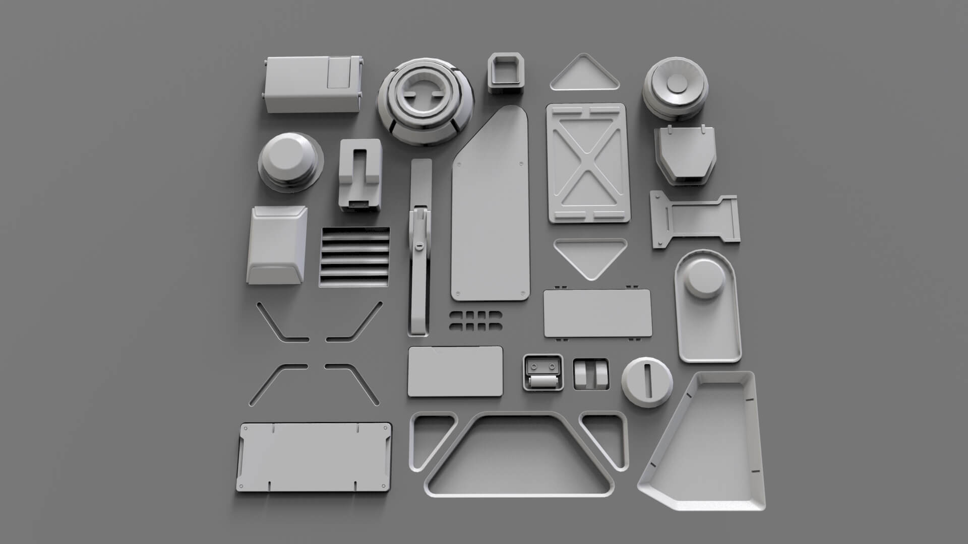 Sci-Fi Trim Sheets 3 3D Model by Chtazi