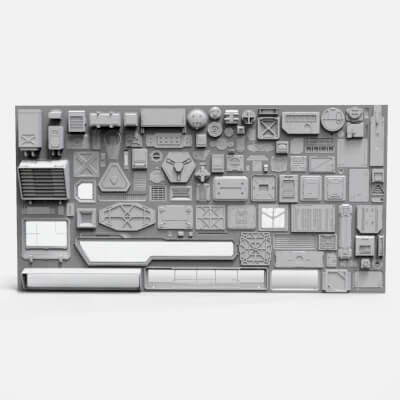 Sci-Fi Trim Sheets 5