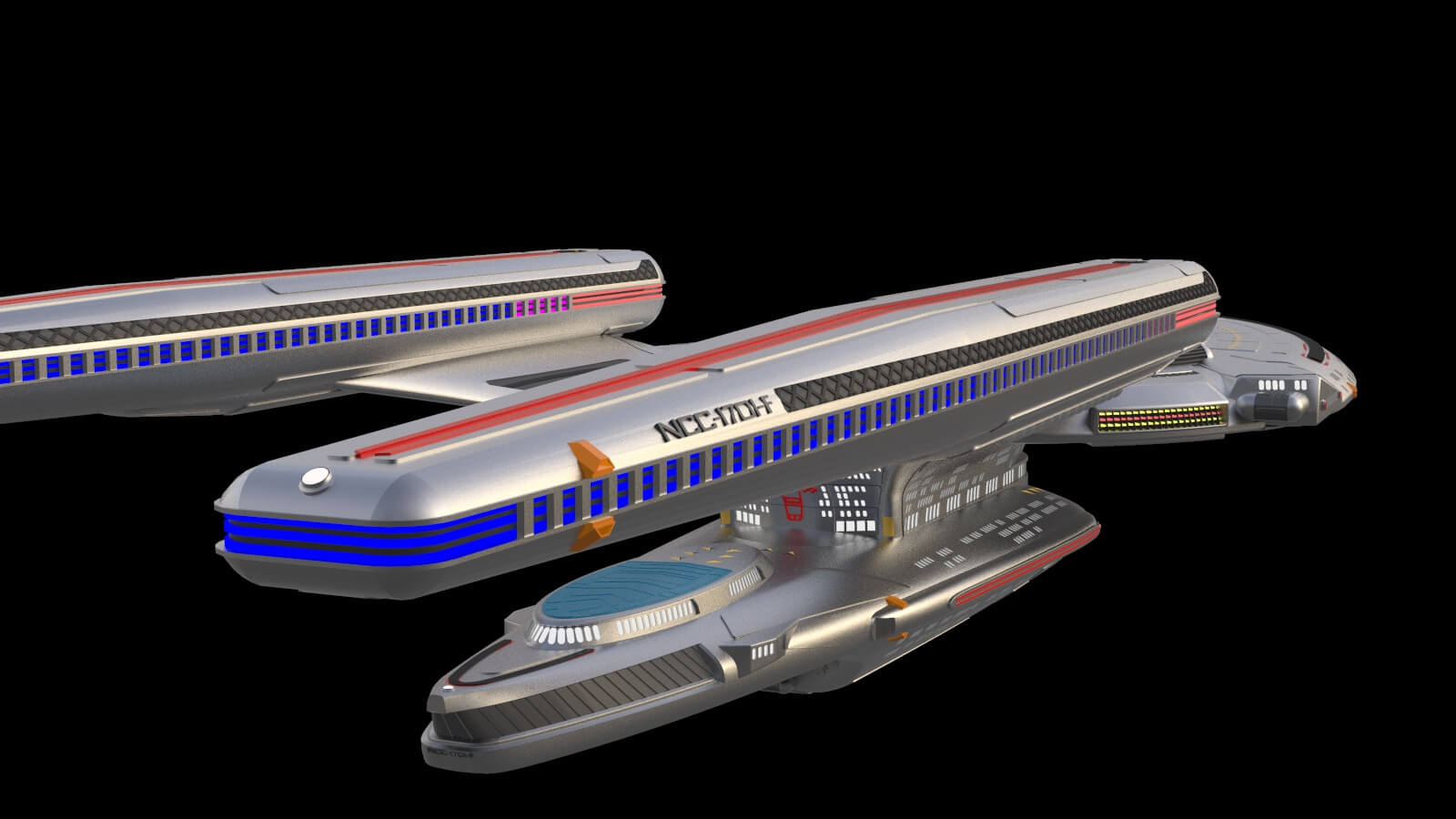 Star Trek USS Enterprise Ncc 1701-F 3D Model by Chtazi