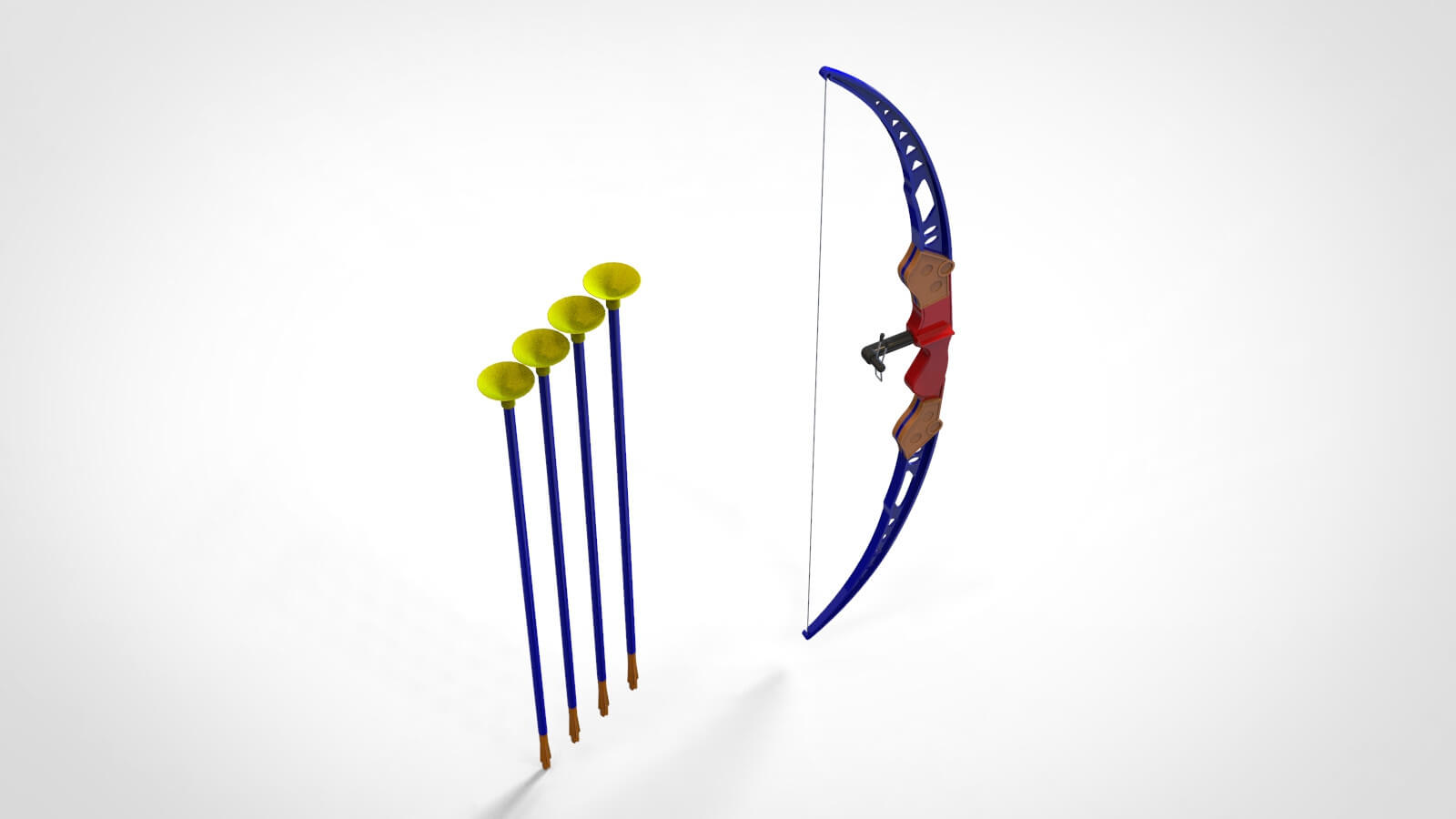 Toy Bow and Arrow Dart Playset 3D Model by Chtazi