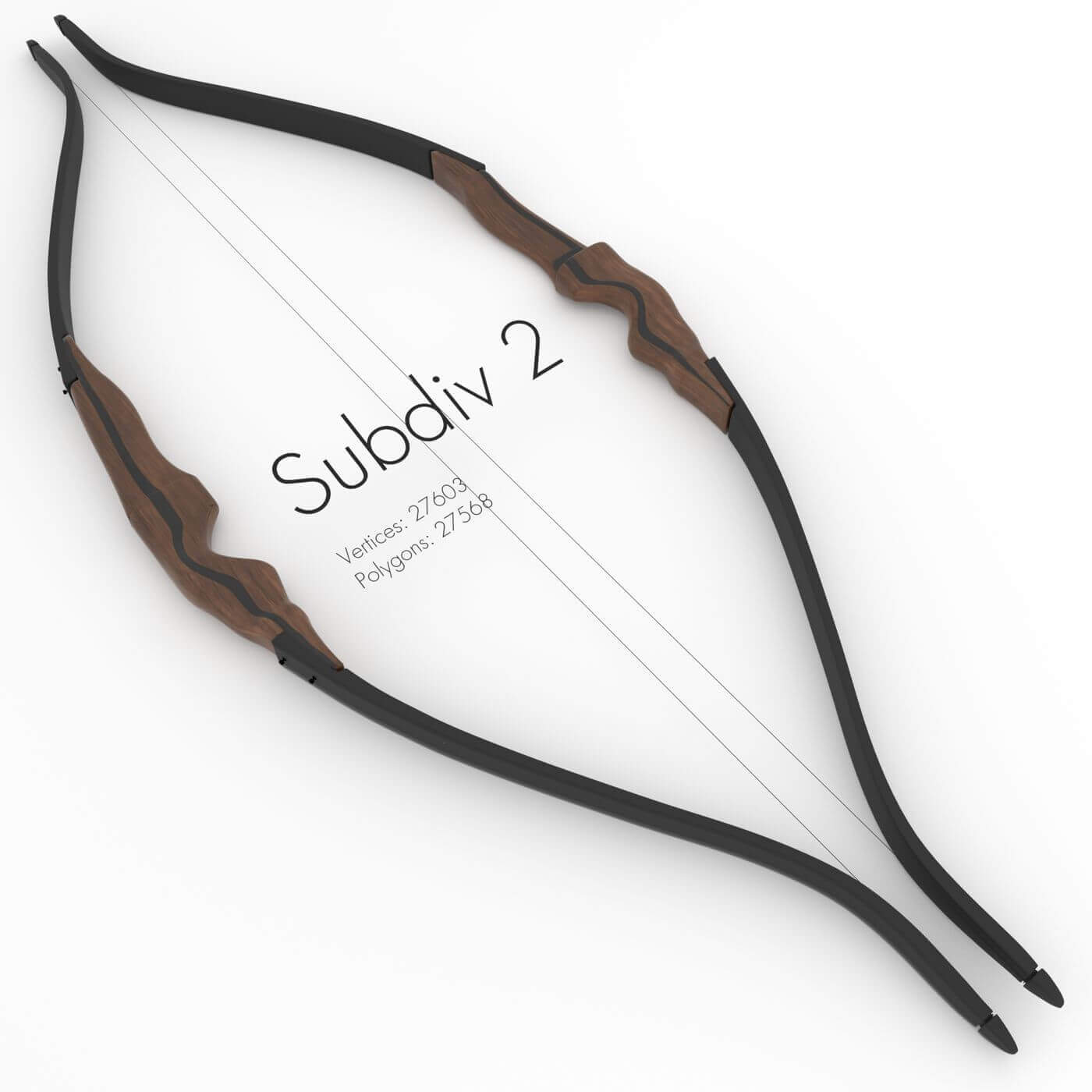 Recurve Bow 3D Model by Cie