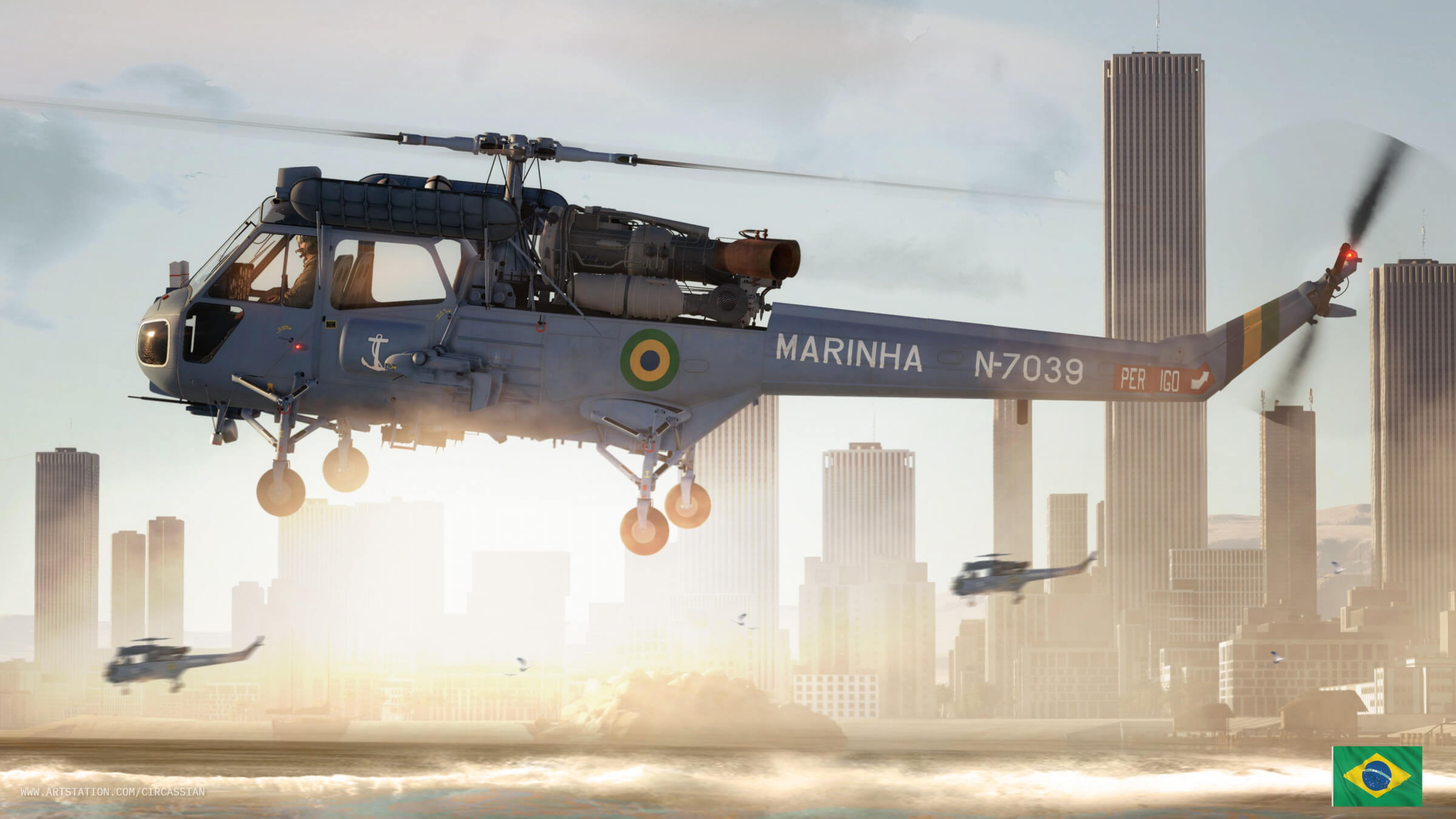 Wasp HAS.1 The Model Included the Ability to Carry WE 177 Nu 3D Render