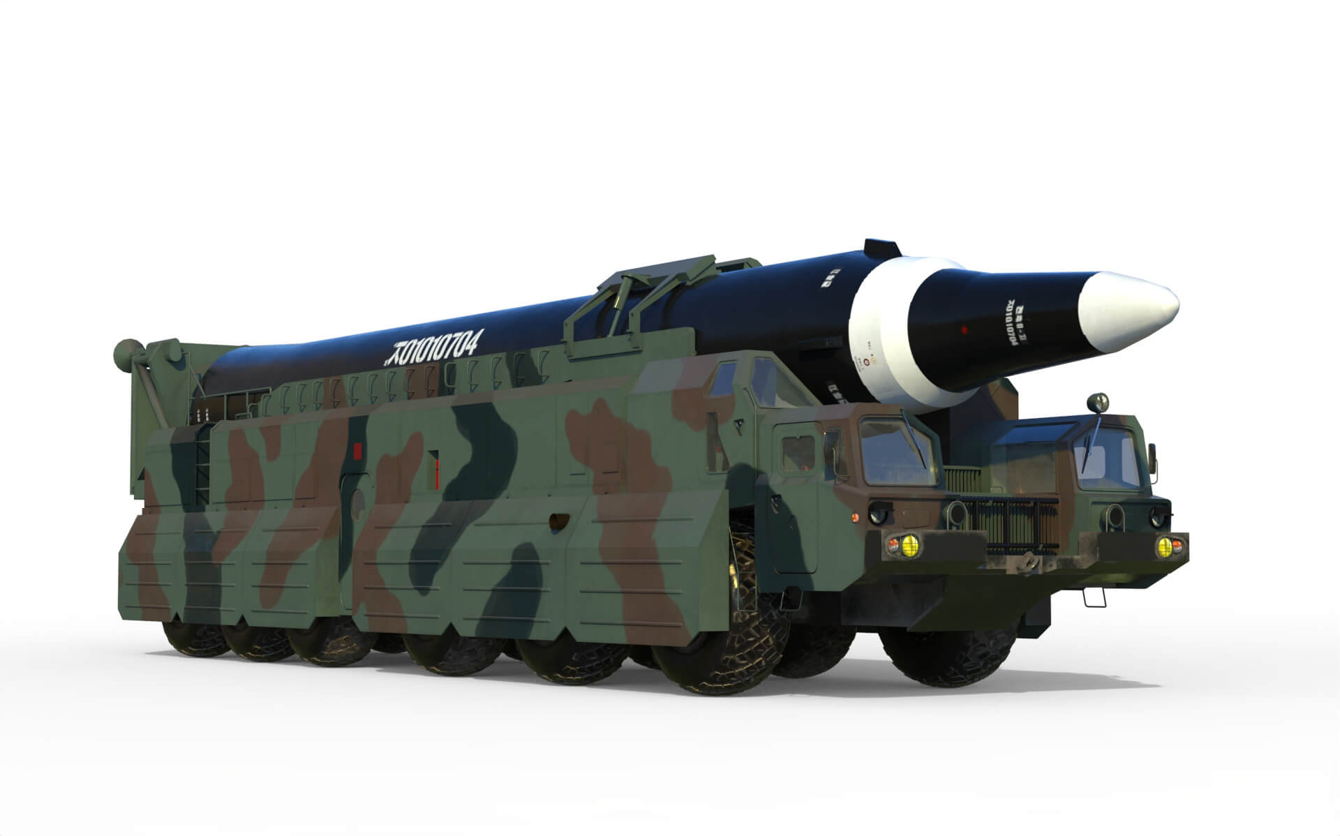 Hwasong 12 Missile Launcher 3D Model by citizensnip
