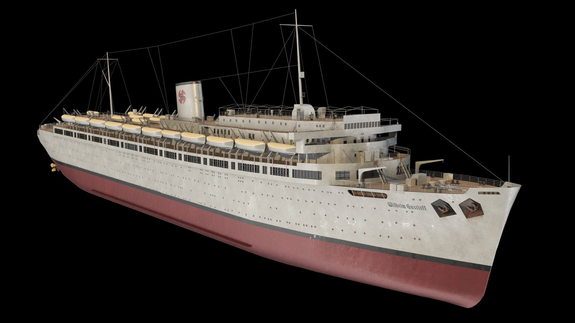 MV Wilhelm Gustloff German Cruise Ship 3D Model by citizensnip