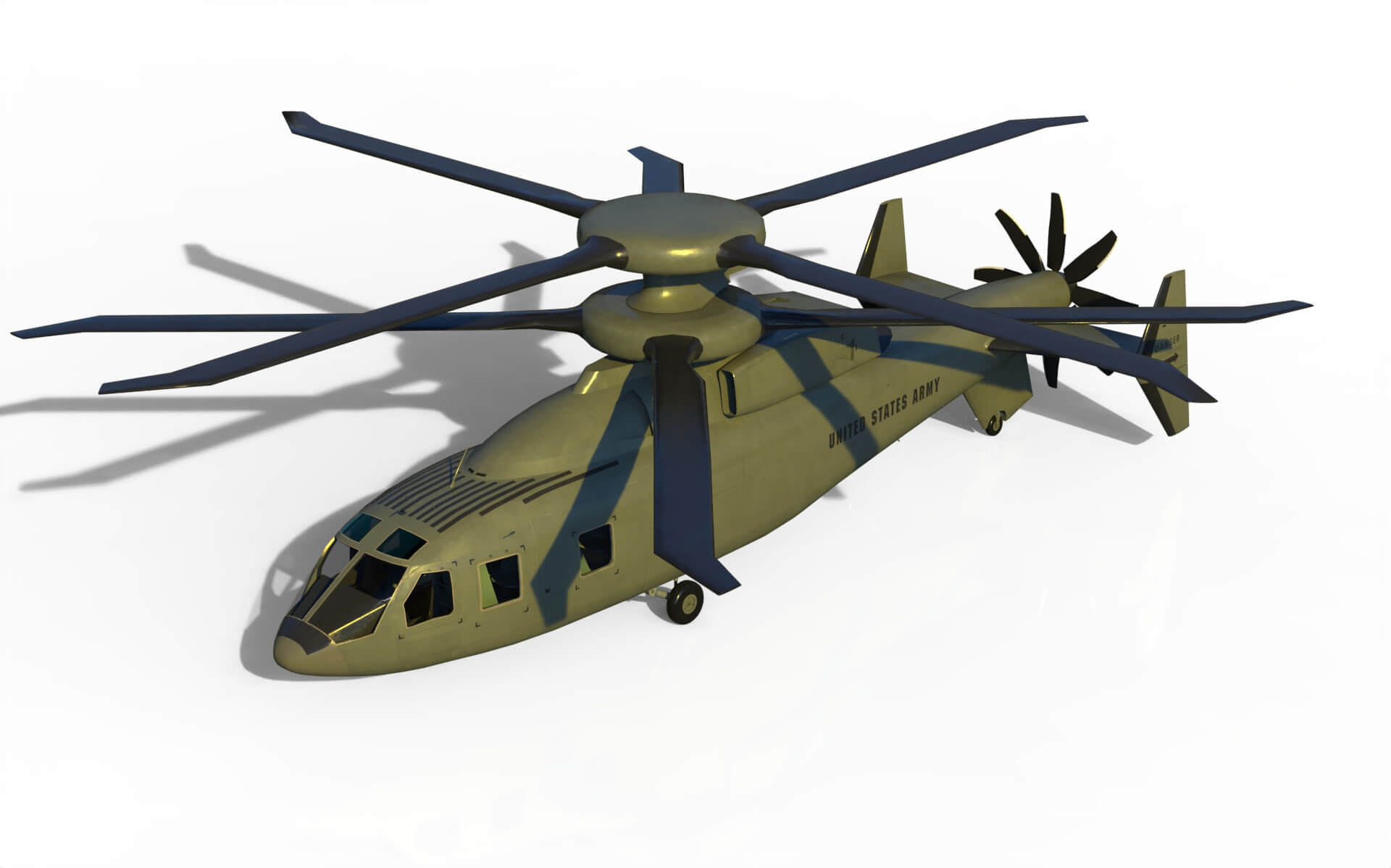 SB 1 Defiant Helicopter Sikorsky Boeing 3D Model by citizensnip