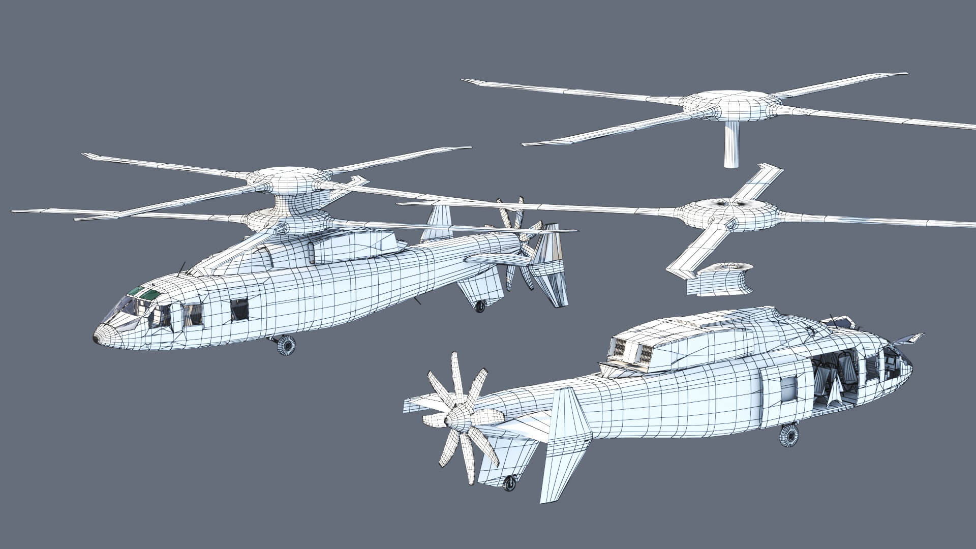 SB 1 Defiant Helicopter Sikorsky Boeing 3D Model by citizensnip