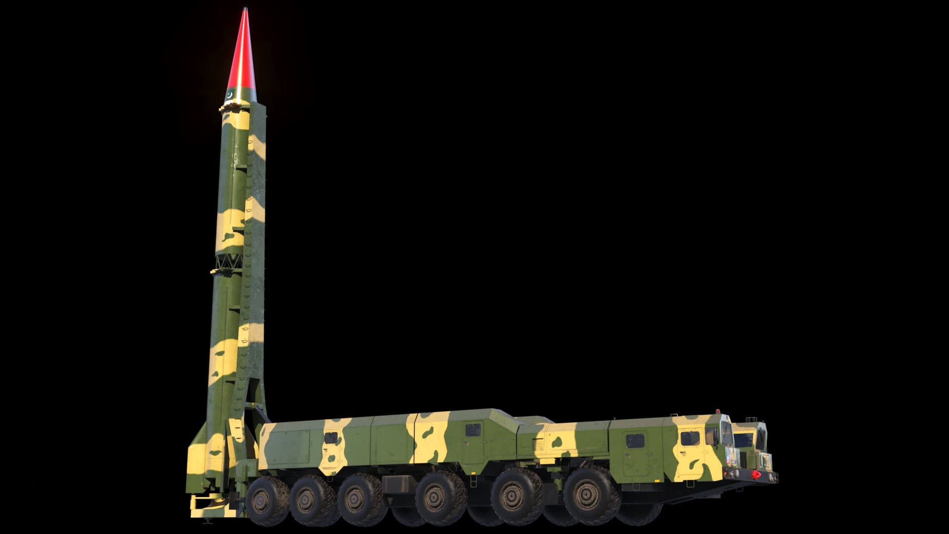 Shaheen 2 Pakistan Missile Launcher 3D Model by citizensnip