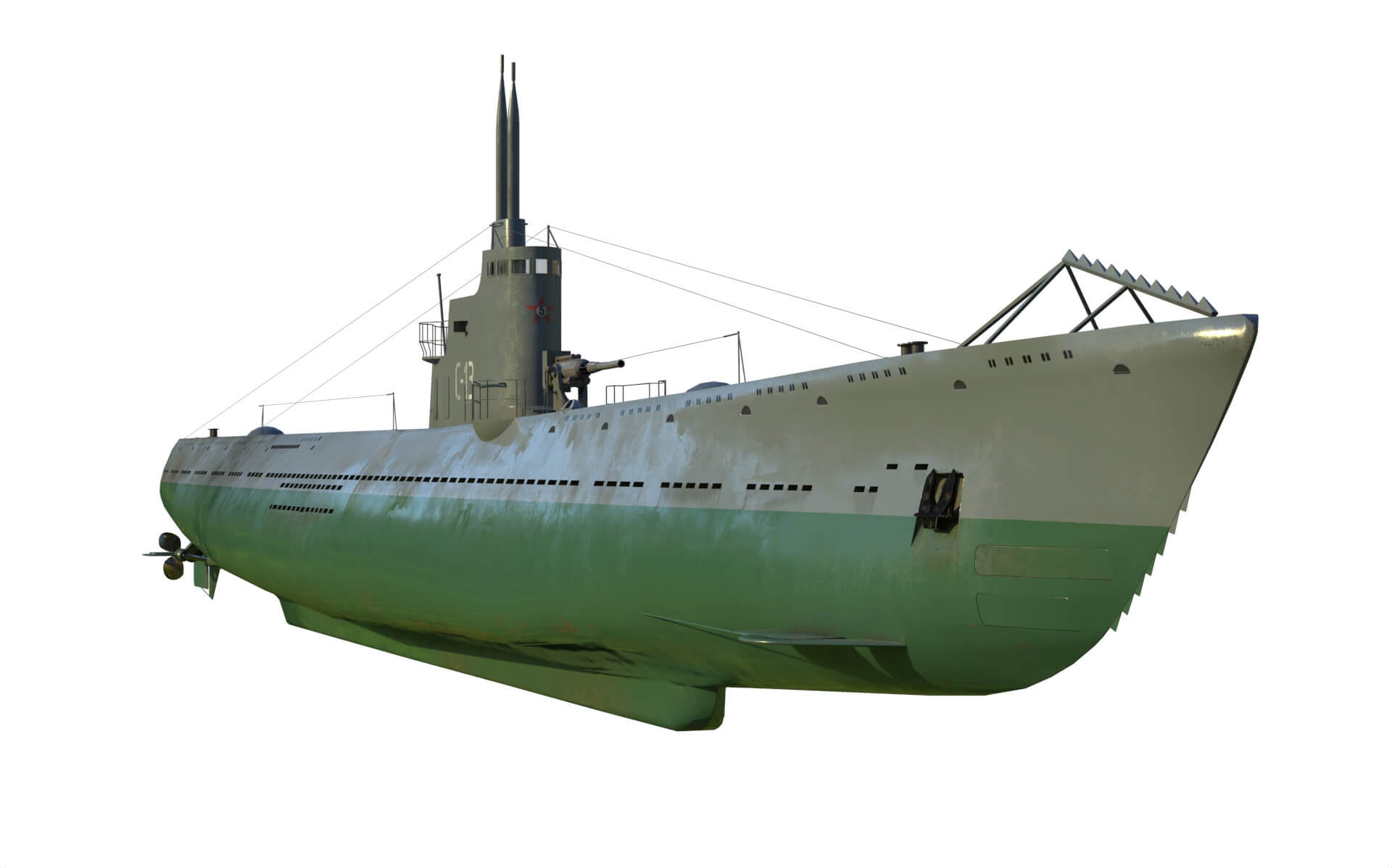 Soviet Submarine S13 Class Submarine 3D Model by citizensnip