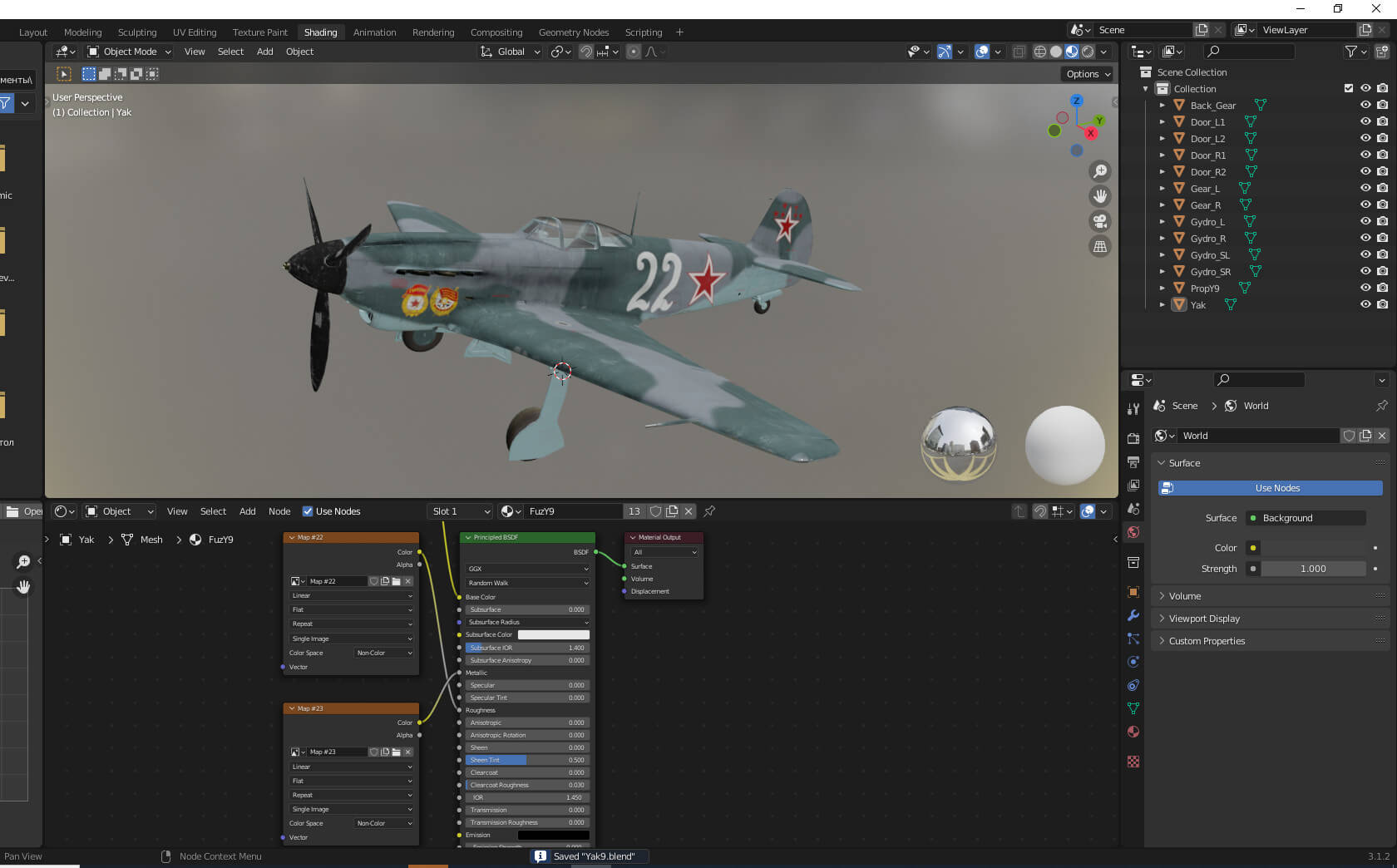 Yakovlev YAK 9 Fighter 3D Model By Citizensnip