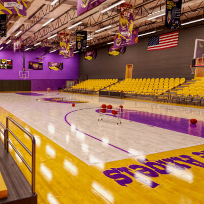 HS Basketball Gym Avalanche Angels by clacydarch