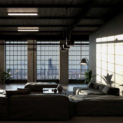 Loft Style Living Room