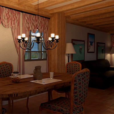 Mediterranean Living Dining and Kitchen