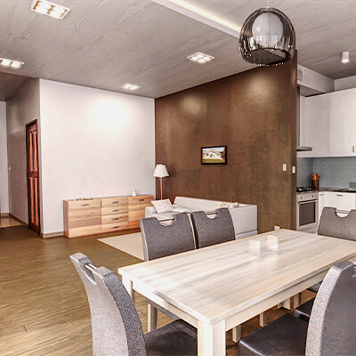 Modern Living With Kitchen