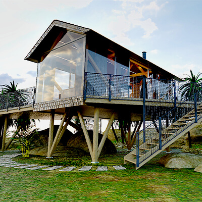 Modern Tree Cabin by clacydarch