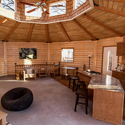 Polygon Log Cabin