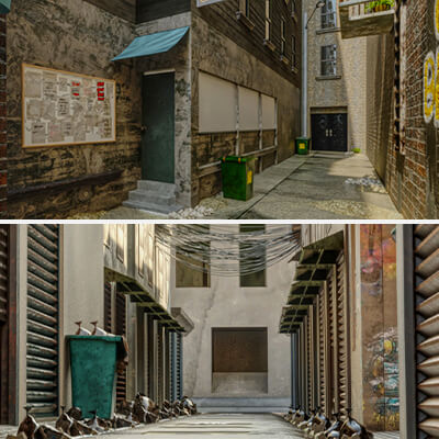 DAZ Content Bundle Two Street Environments
