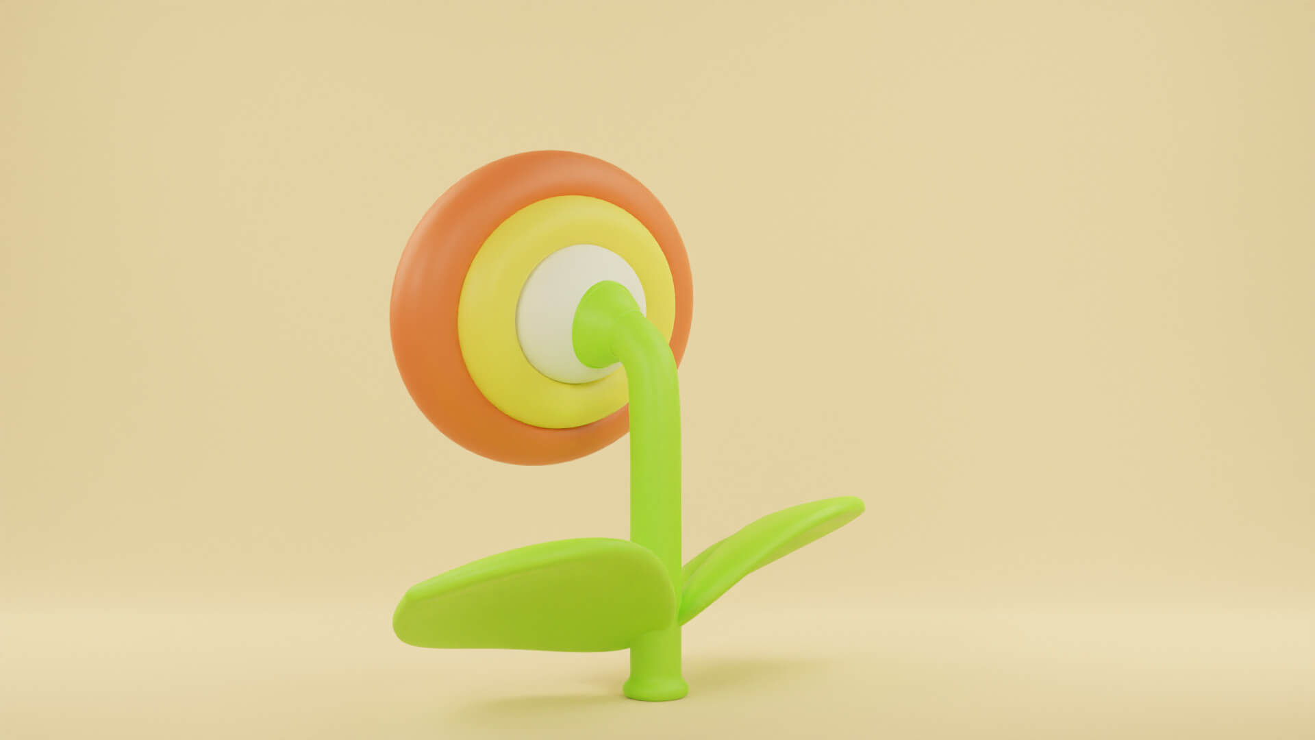 Fire Flower From Mario Games 3D Model by clickdamn