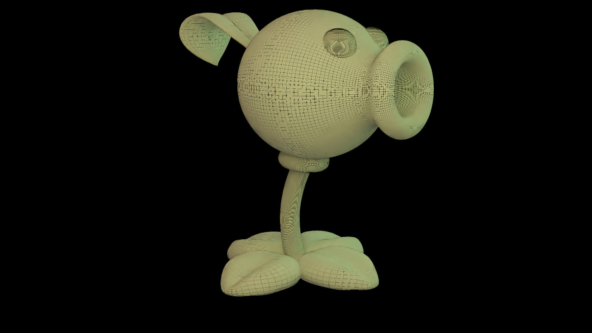 Peashooter From Plants Vs Zombies 3D Model by clickdamn