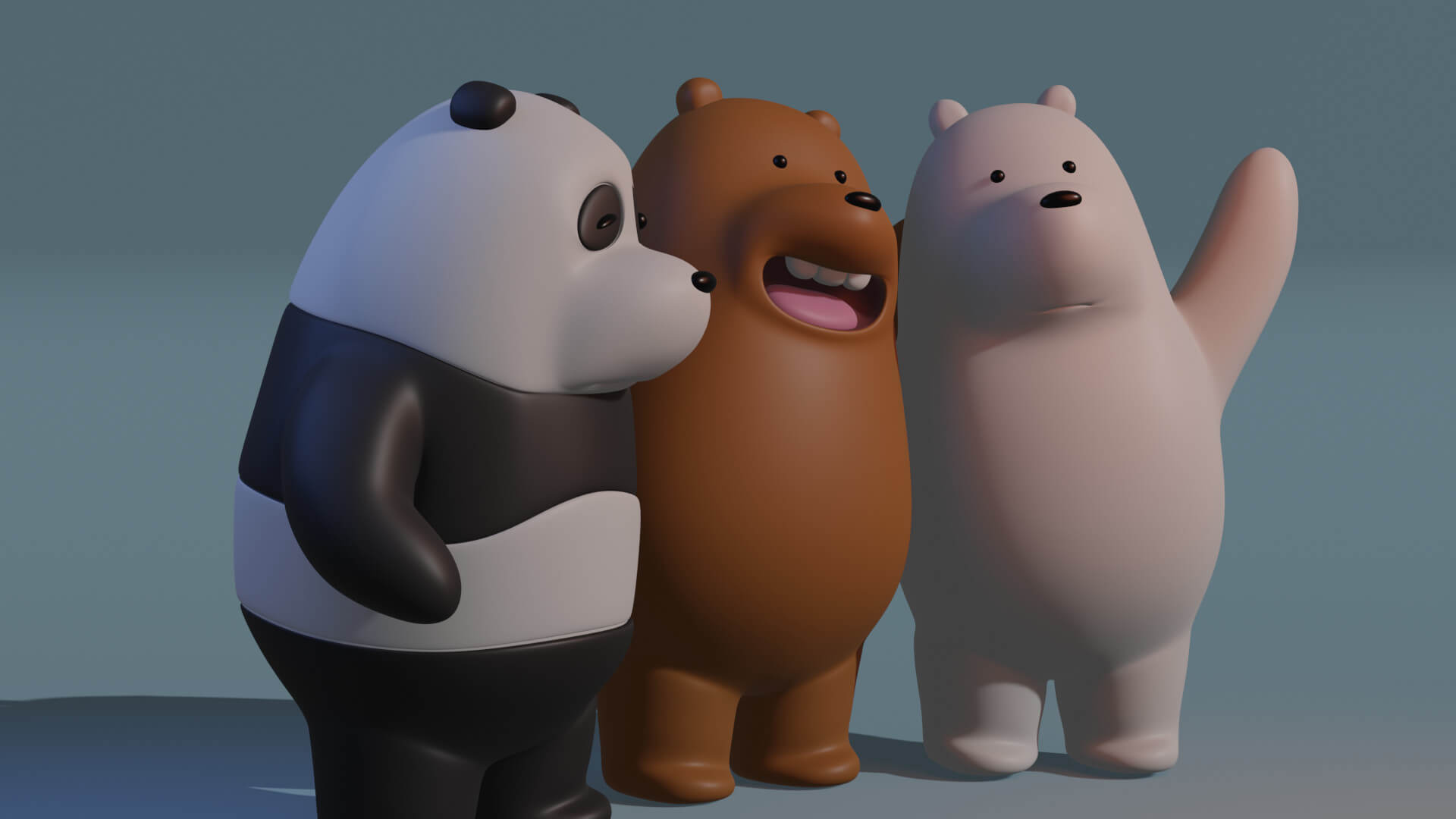 We Are Bare Bears Series 3D Model by clickdamn