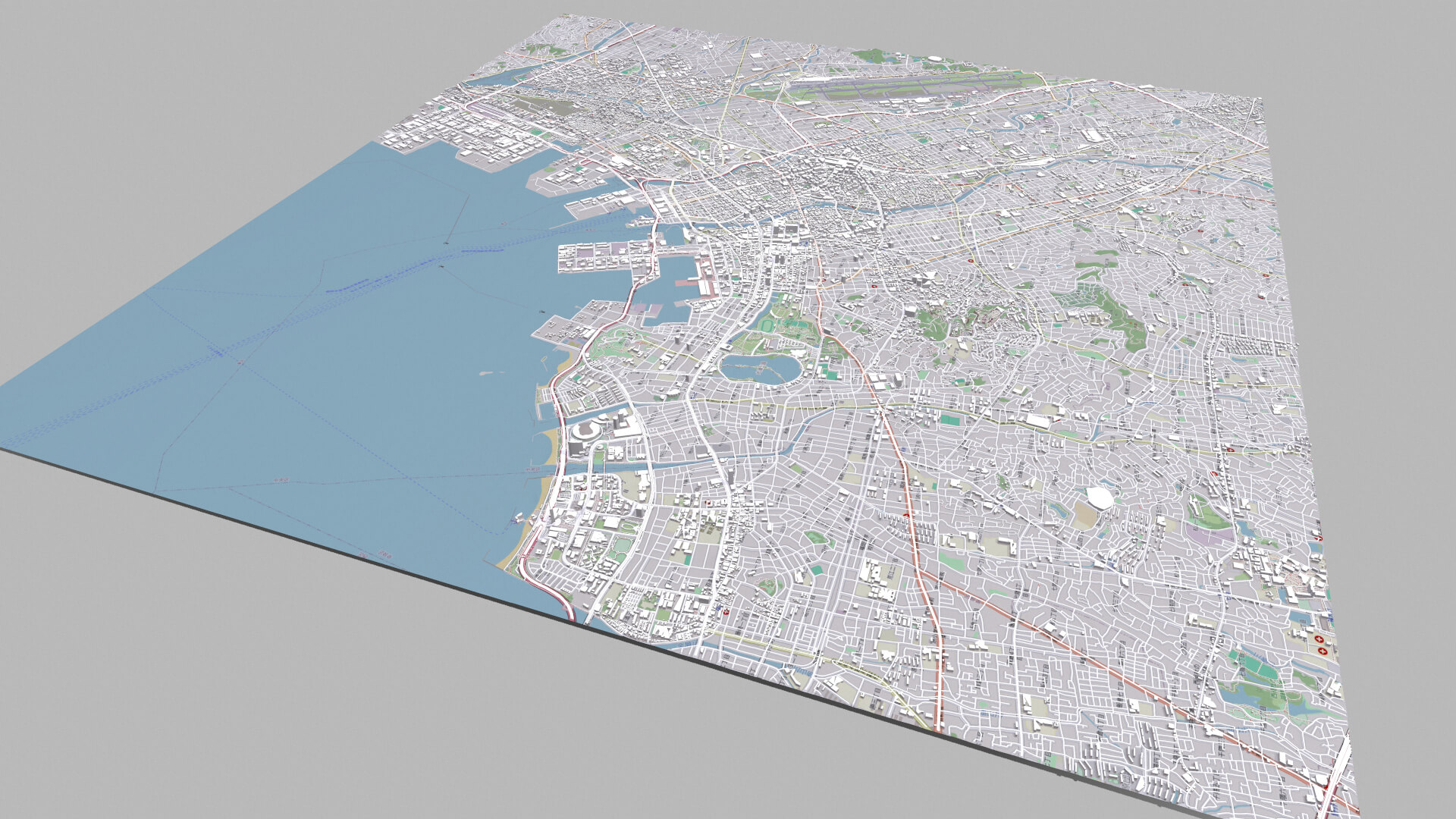 2369❣️ FUKUOKA 3D Wood City Map
