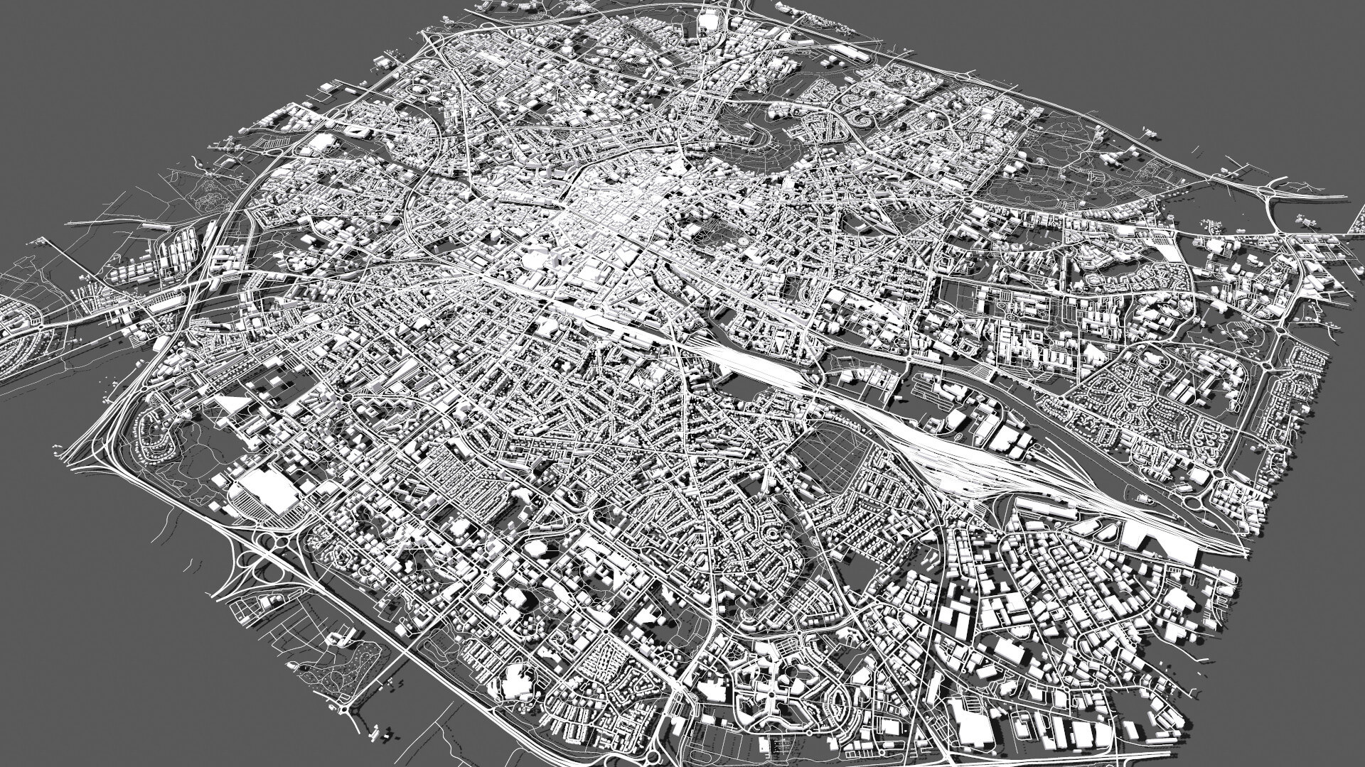 Cityscape Rennes France - 3D Model by clickshop3d