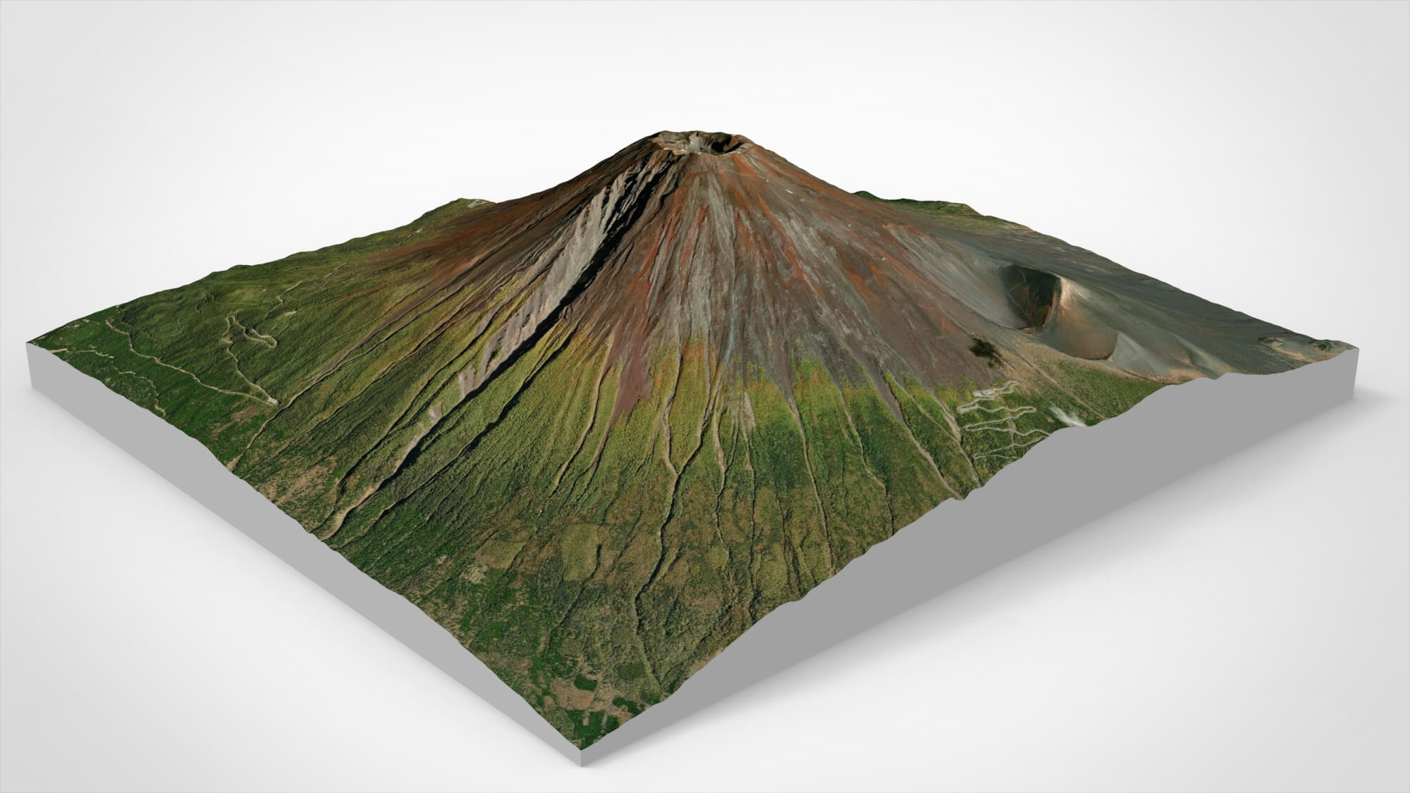Mountain Landscape Volcano Fuji Japan - 3D Model by clickshop3d