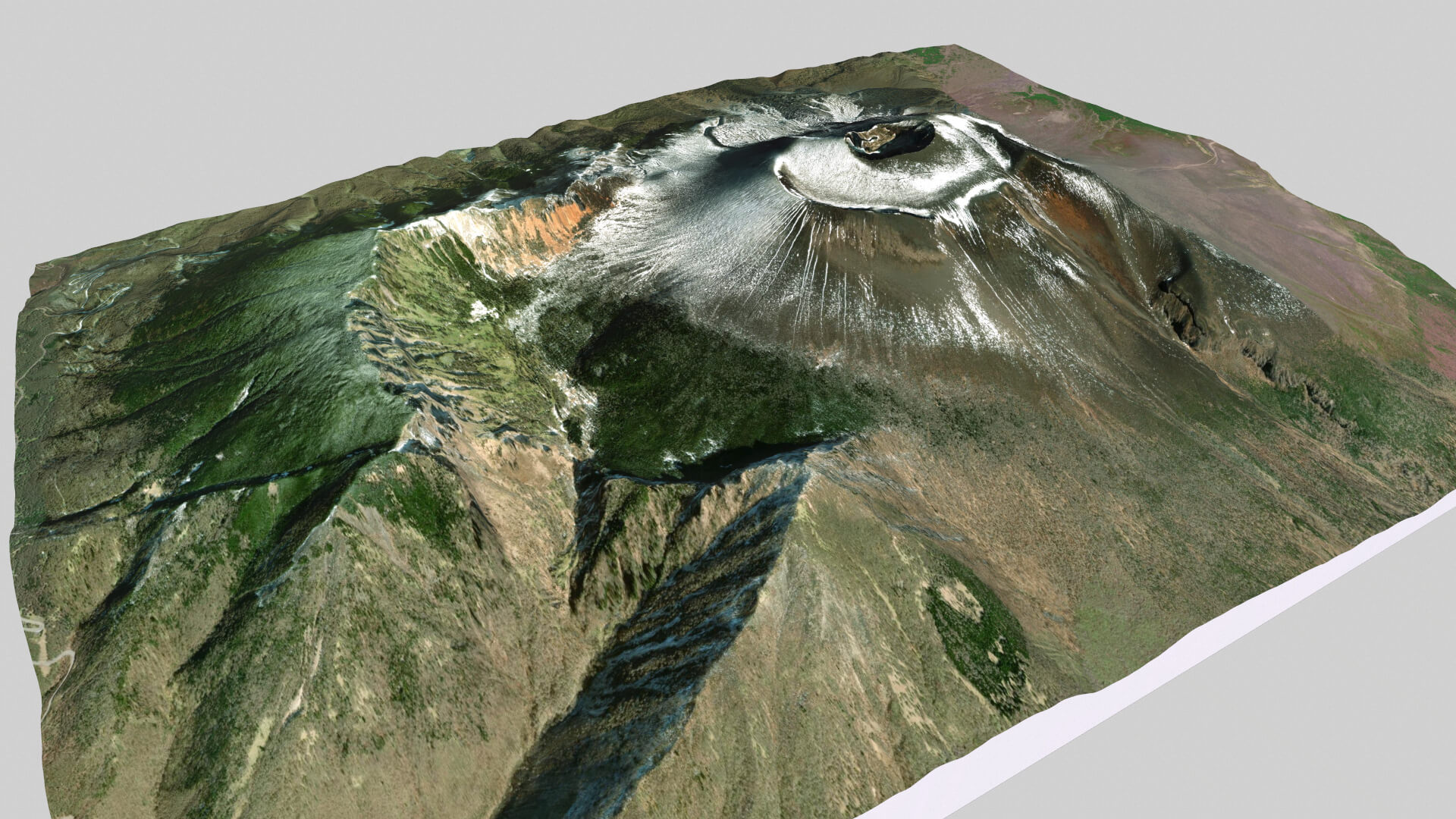 Mountain Landscape Volcano Asama Japan - 3D Model by clickshop3d