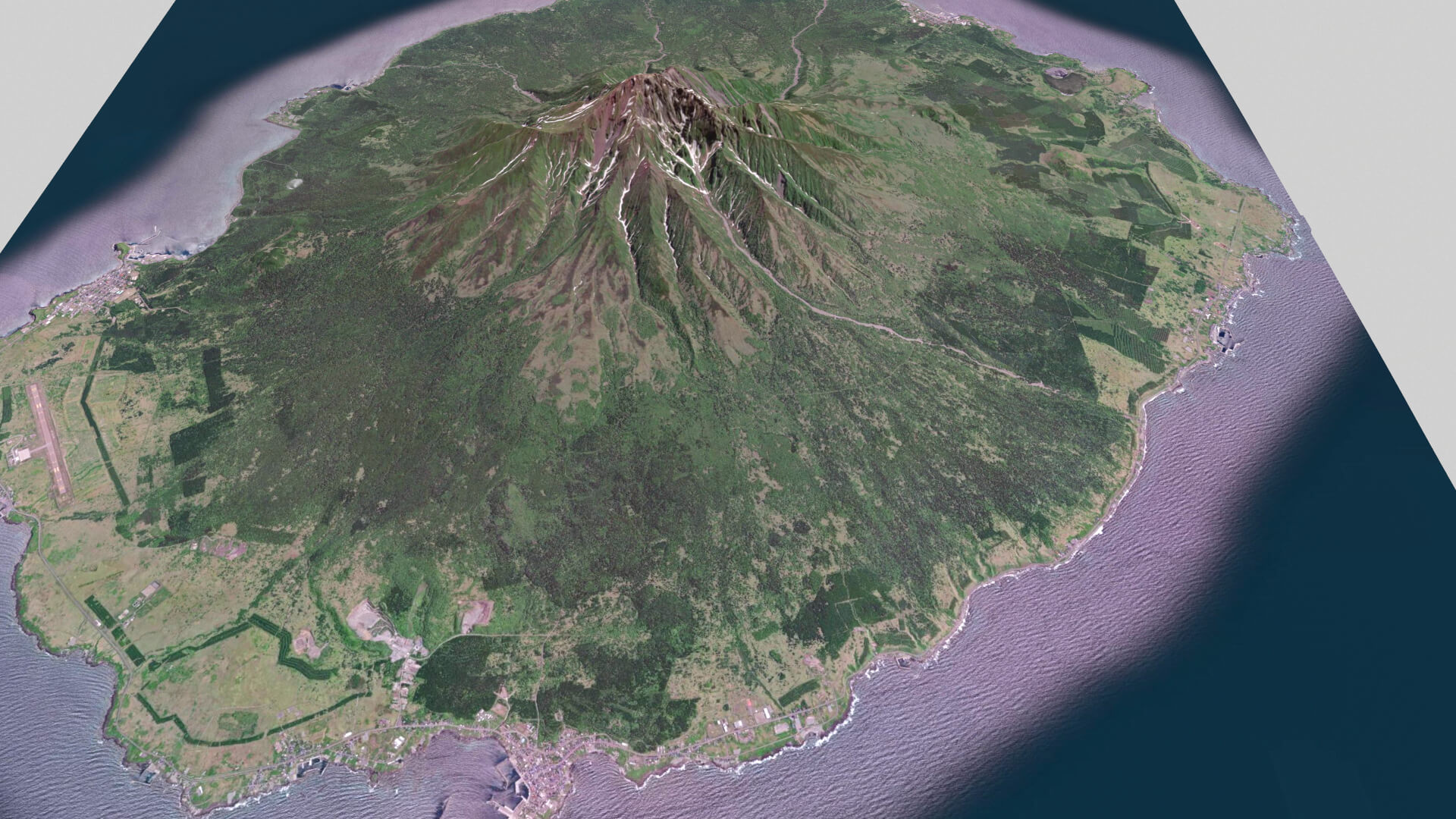Mountain Landscape Volcano Rishiri Japan - 3D Model by clickshop3d