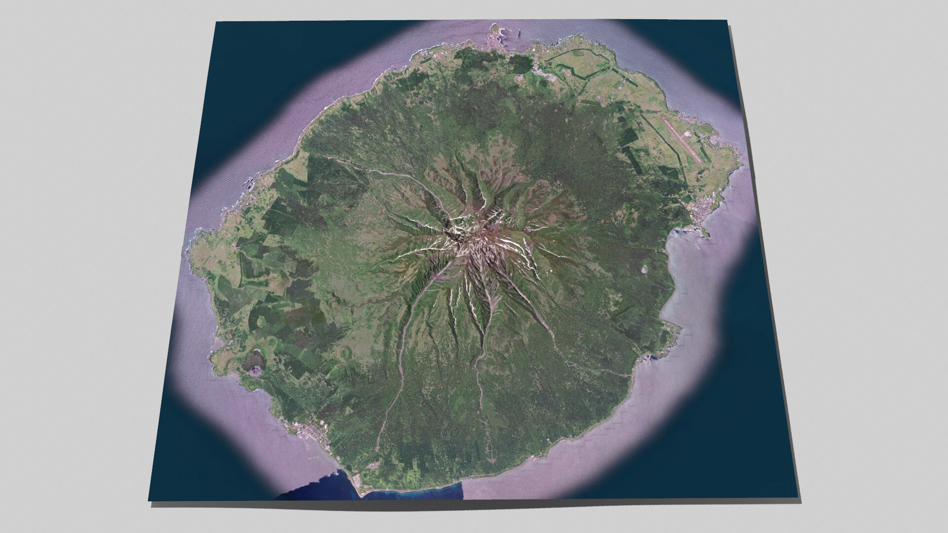 Mountain Landscape Volcano Rishiri Japan - 3D Model by clickshop3d