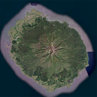 Mountain Landscape Volcano Rishiri Japan - 3D Model by clickshop3d